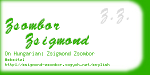 zsombor zsigmond business card